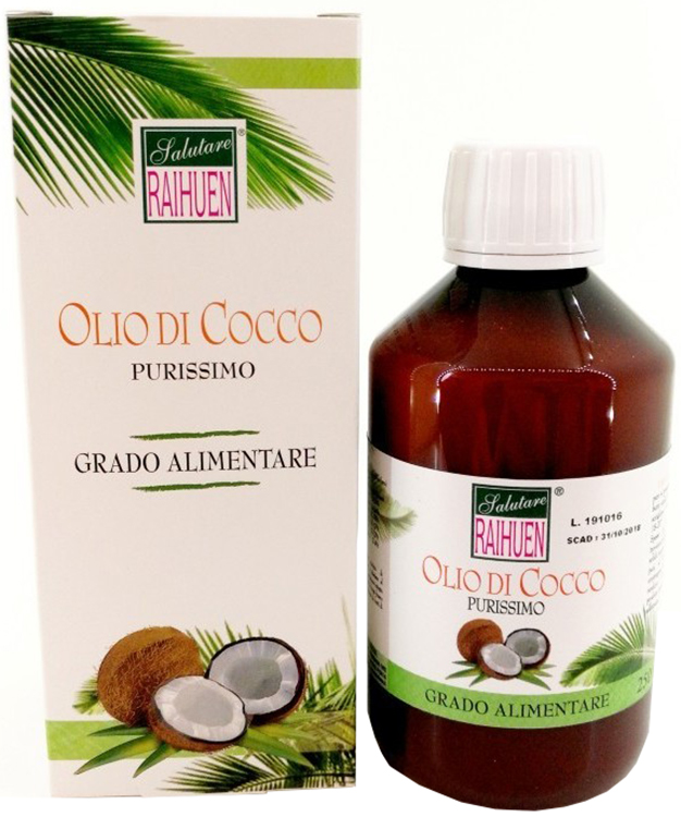 RAIHUEN OLIO COCCO GRADO ALIMENTARE 250 ML - Farmacia Artemisia di Montecuollo Dott. Angelo snc