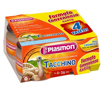 PLASMON OMOGENEIZZATO TACCHINO 4 X 80 G CON GIFT - Farmacia Artemisia di Montecuollo Dott. Angelo snc