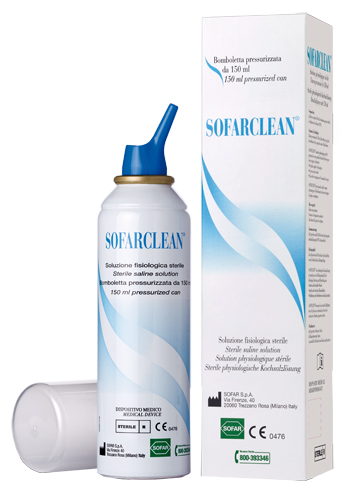 SOLUZIONE FISIOLOGICA SOFARCLEAN 150ML IN BOMBOLETTA PRESSURIZZATA - Farmacia Artemisia di Montecuollo Dott. Angelo snc