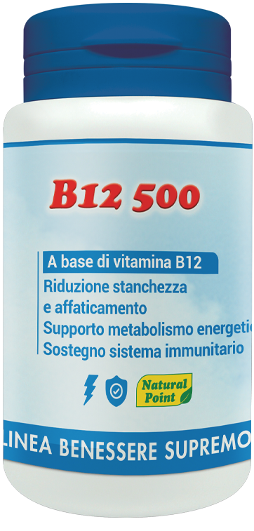 B12 500 CIANOCOBALAMINA 100 CAPSULE VEGETALI - Farmacia Artemisia di Montecuollo Dott. Angelo snc