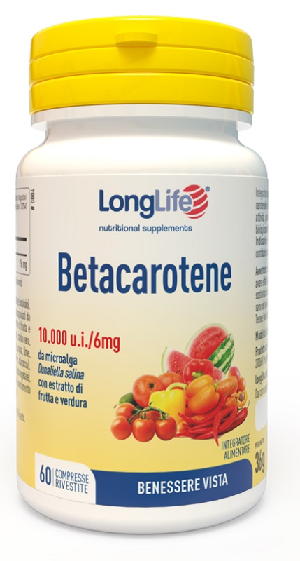 LONGLIFE BETACAROTENE 60 COMPRESSE - Farmacia Artemisia di Montecuollo Dott. Angelo snc