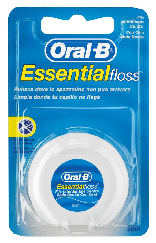 ORALB ESSENTIALFLOSS FILO INTERDENTALE CERATO 50 METRI GUSTO MENTA - Farmacia Artemisia di Montecuollo Dott. Angelo snc