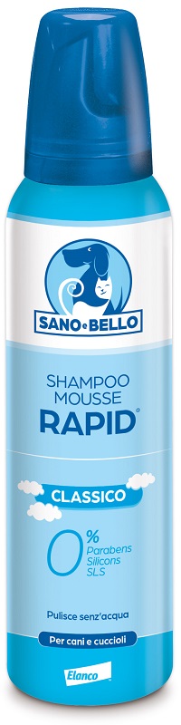 SANO E BELLO SHAMPOO MOUSSE RAPID CLASSICO FLACONE 300 ML PER LAVAGGIO SENZ'ACQUA - Farmacia Artemisia di Montecuollo Dott. Angelo snc