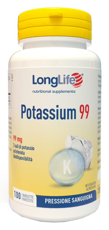 LONGLIFE POTASSIUM 99 100 TAVOLETTE RIVESTITE - Farmacia Artemisia di Montecuollo Dott. Angelo snc