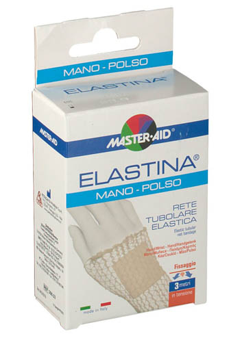 RETE TUBOLARE ELASTICA IPOALLERGENICA MASTER-AID ELASTINA MANO/POLSO 3 MT IN TENSIONE CALIBRO 3 CM - Farmacia Artemisia di Montecuollo Dott. Angelo snc