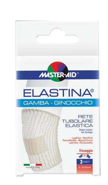 RETE TUBOLARE ELASTICA IPOALLERGENICA MASTER-AID ELASTINA GAMBA/GINOCCHIO 3 MT IN TENSIONE CALIBRO 5 CM - Farmacia Artemisia di Montecuollo Dott. Angelo snc