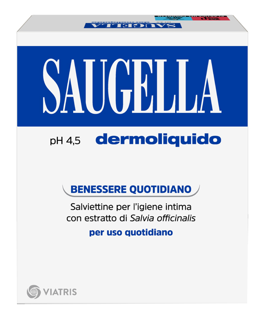 SAUGELLA DERMOLIQUIDO PH 4,5 SALVIETTINE IGIENE INTIMA BENESSERE QUOTIDIANO 10 PEZZI - Farmacia Artemisia di Montecuollo Dott. Angelo snc