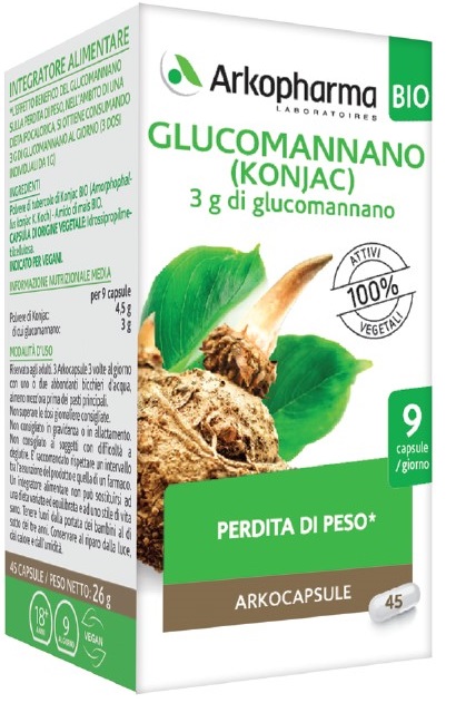 ARKO CAPSULE GLUCOMANNANO BIO 45 CAPSULE - Farmacia Artemisia di Montecuollo Dott. Angelo snc