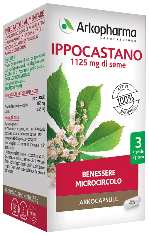 ARKO CAPSULE IPPOCASTANO 45 CAPSULE - Farmacia Artemisia di Montecuollo Dott. Angelo snc