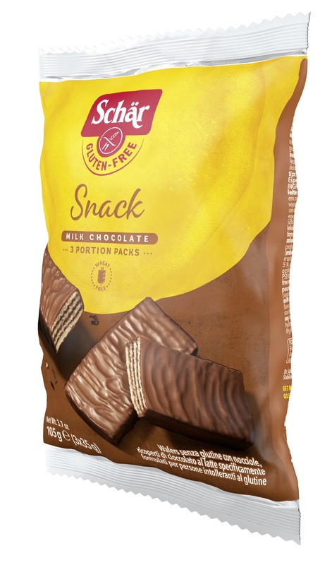 SCHAR SNACK CON CIOCCOLATO AL LATTE E NOCCIOLE 3 WAFER X 35 G - Farmacia Artemisia di Montecuollo Dott. Angelo snc