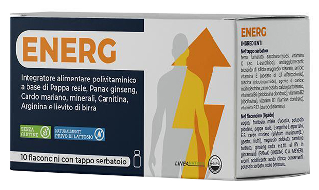 ENERG 10 FLACONCINI 10 ML CON TAPPO SERBATOIO - Farmacia Artemisia di Montecuollo Dott. Angelo snc