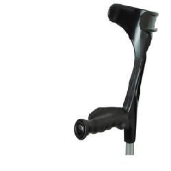 CANADESI IN LEGA LEGGERA CON BLOCCO RAPIDO DELLA REGOLAZIONE DELL'ALTEZZA A VITE+CLIP DI SICUREZZA A PRESSIONE CON CATARIFRANGENTE INCORPORATO COLORE NERO - Farmacia Artemisia di Montecuollo Dott. Angelo snc