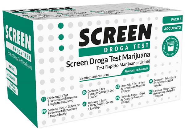 SCREEN DROGA TEST MARIJUANA TEST ANTIDROGA CON CONTENITORE URINA - Farmacia Artemisia di Montecuollo Dott. Angelo snc