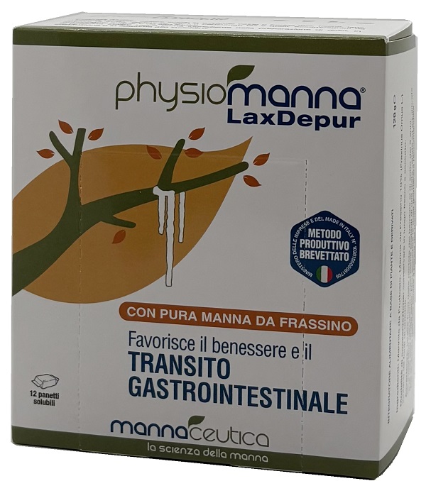 PHYSIOMANNA LAXDEPUR MANNITE DUFOUR 12 PANETTI SOLUBILI DA 10 G - Farmacia Artemisia di Montecuollo Dott. Angelo snc