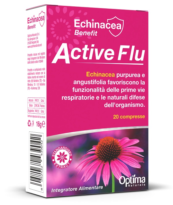 ECHINACEA BENEFIT ACTIVE FLU 20 COMPRESSE DA 800 MG - Farmacia Artemisia di Montecuollo Dott. Angelo snc