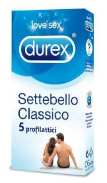 PROFILATTICO DUREX SETTEBELLO CLASSICO 5 PEZZI - Farmacia Artemisia di Montecuollo Dott. Angelo snc