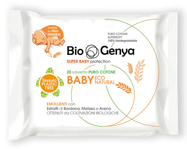 BIOGENYA ECO NATURAL SALVIETTINA BABY COTONE 20 PEZZI - Farmacia Artemisia di Montecuollo Dott. Angelo snc
