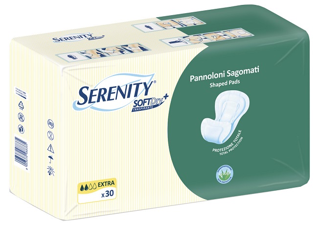 PANNOLONE PER INCONTINENZA SAGOMATO SERENITY SOFTDRY+ ALOE EXTRA 30 PEZZI - Farmacia Artemisia di Montecuollo Dott. Angelo snc