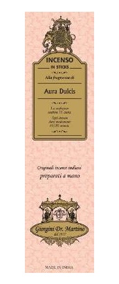 INCENSO AURA DULCIS 10 STICKS - Farmacia Artemisia di Montecuollo Dott. Angelo snc
