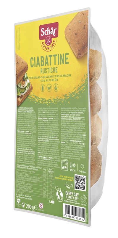 SCHAR CIABATTINE RUSTICHE SENZA LATTOSIO 200 G - Farmacia Artemisia di Montecuollo Dott. Angelo snc