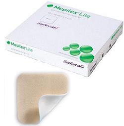 SCHIUMA DI POLIURETANO ASSORBENTE SOTTILE CON STRATO DI CONTATTO IN SILICONE MORBIDO MEPILEX LITE 15X15 5 PEZZI - Farmacia Artemisia di Montecuollo Dott. Angelo snc