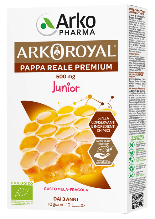 ARKOROYAL PAPPA REALE BIOLOGICA 500 MG 10 UNICA DOSE - Farmacia Artemisia di Montecuollo Dott. Angelo snc