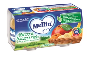 MELLIN OMOGENEIZZATO ALBICOCCA BANANA MELA 100 G 2 PEZZI - Farmacia Artemisia di Montecuollo Dott. Angelo snc