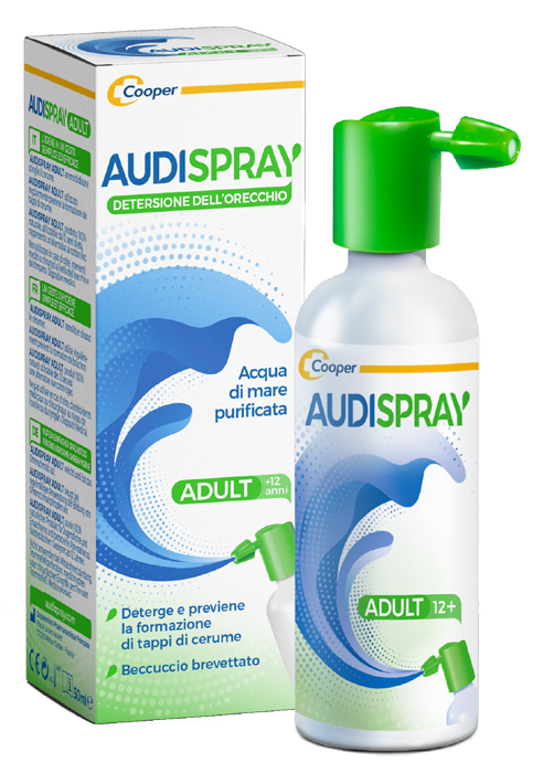 SOLUZIONE DI ACQUA DI MARE IPERTONICA AUDISPRAY ADULT IGIENE ORECCHIO SPRAY SENZA GAS 50 ML - Farmacia Artemisia di Montecuollo Dott. Angelo snc