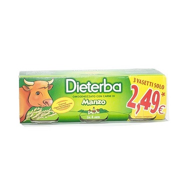 DIETERBA OMOGENEIZZATO MANZO 3 PEZZI 80 G - Farmacia Artemisia di Montecuollo Dott. Angelo snc