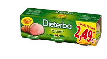 DIETERBA OMOGENEIZZATO PROSCIUTTO 3 PEZZI 80 G - Farmacia Artemisia di Montecuollo Dott. Angelo snc