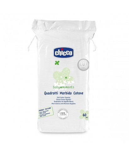CHICCO BABY MOMENTS QUADROTTI MORBIDO COTONE 60 PEZZI - Farmacia Artemisia di Montecuollo Dott. Angelo snc