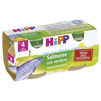 HIPP OMOGENEIZZATO SALMONE CON VERDURE 2X80 G - Farmacia Artemisia di Montecuollo Dott. Angelo snc