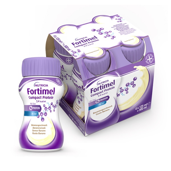 FORTIMEL COMPACT PROTEIN BANANA 4 BOTTIGLIE 125 ML - Farmacia Artemisia di Montecuollo Dott. Angelo snc