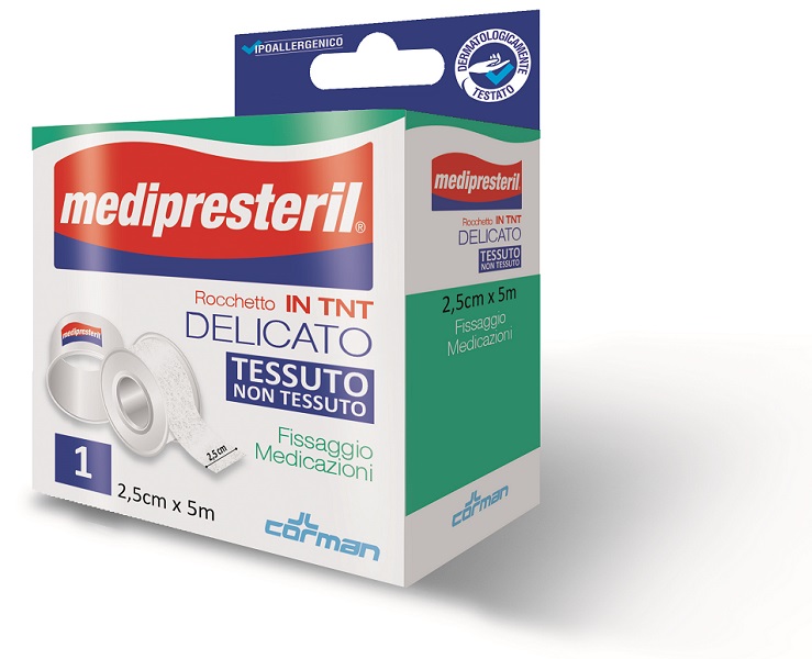 CEROTTO IN ROCCHETTO TESSUTO NON TESSUTO MEDIPRESTERIL 5X250CM - Farmacia Artemisia di Montecuollo Dott. Angelo snc