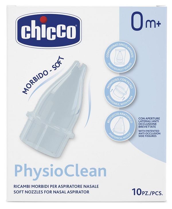 RICAMBI MORBIDI PER ASPIRATORE NASALE CHICCO PHYSIOCLEAN - Farmacia Artemisia di Montecuollo Dott. Angelo snc