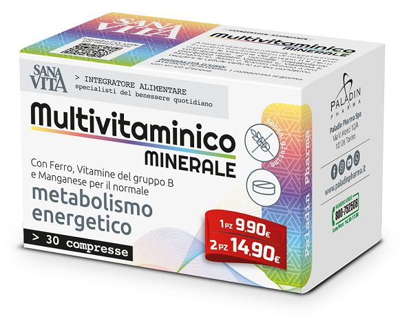 SANAVITA MULTIVITAMINICO MINERALE 30 COMPRESSE - Farmacia Artemisia di Montecuollo Dott. Angelo snc