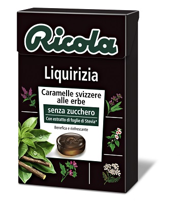 RICOLA LIQUIRIZIA SENZA ZUCCHERO 50 G - Farmacia Artemisia di Montecuollo Dott. Angelo snc