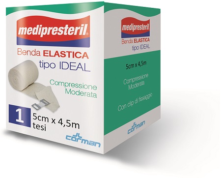 BENDA ELASTICA MEDIPRESTERIL IDEAL COMPRESSIONE MODERATA M4,5X5CM TESI - Farmacia Artemisia di Montecuollo Dott. Angelo snc