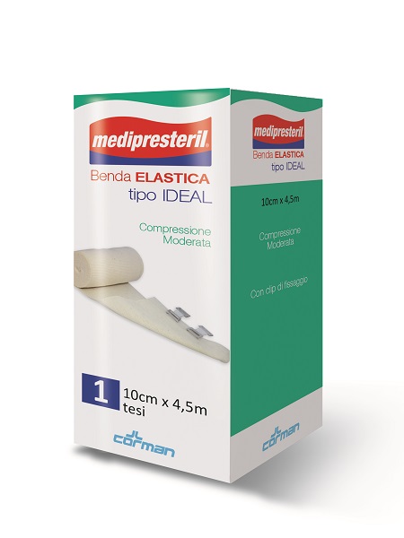 BENDA ELASTICA MEDIPRESTERIL IDEAL COMPRESSIONE MODERATA M4,5X10CM TESI - Farmacia Artemisia di Montecuollo Dott. Angelo snc
