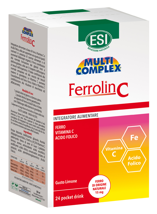 ESI FERROLIN C POCKET DRINK 24 BUSTINE - Farmacia Artemisia di Montecuollo Dott. Angelo snc