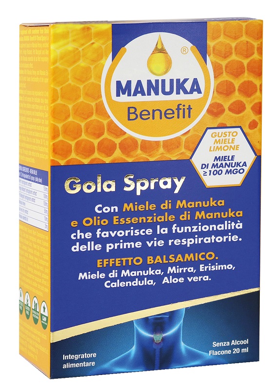 MANUKA BENEFIT GOLA SPRAY 20 ML - Farmacia Artemisia di Montecuollo Dott. Angelo snc