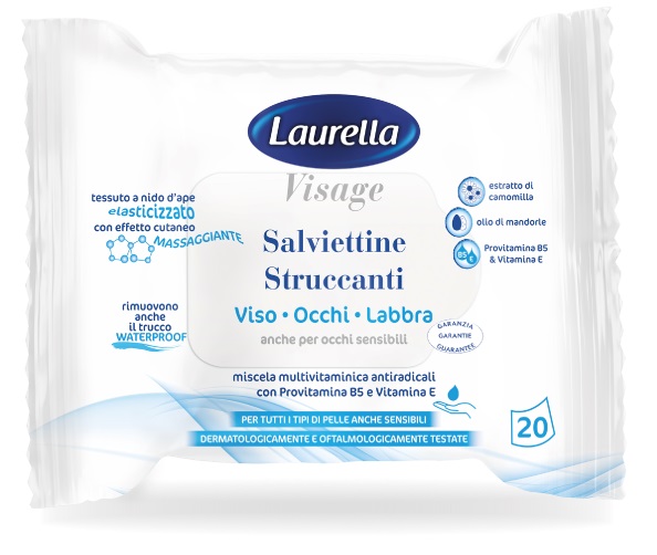 LAURELLA VISAGE SALVIETTINA STRUCCANTE 20 PEZZI - Farmacia Artemisia di Montecuollo Dott. Angelo snc
