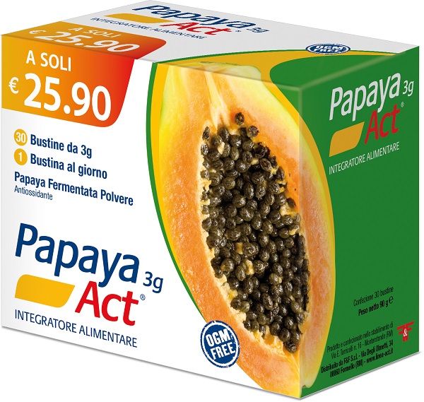 PAPAYA ACT 3G 30 BUSTINE - Farmacia Artemisia di Montecuollo Dott. Angelo snc