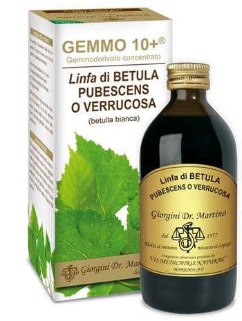 GEMMO 10+ BETULLA B LINFA 200 ML LIQUIDO ANALCOLICO - Farmacia Artemisia di Montecuollo Dott. Angelo snc