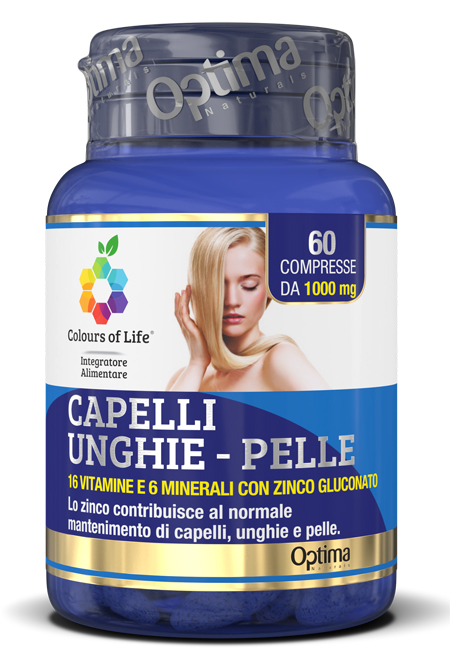 COLOURS OF LIFE CAPELLI UNGHIE PELLE 60 COMPRESSE 1000 MG - Farmacia Artemisia di Montecuollo Dott. Angelo snc