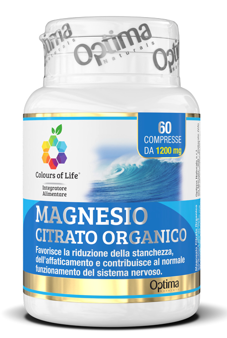 COLOURS OF LIFE MAGNESIO CITRATO ORGANICO 60 COMPRESSE 1200 MG - Farmacia Artemisia di Montecuollo Dott. Angelo snc
