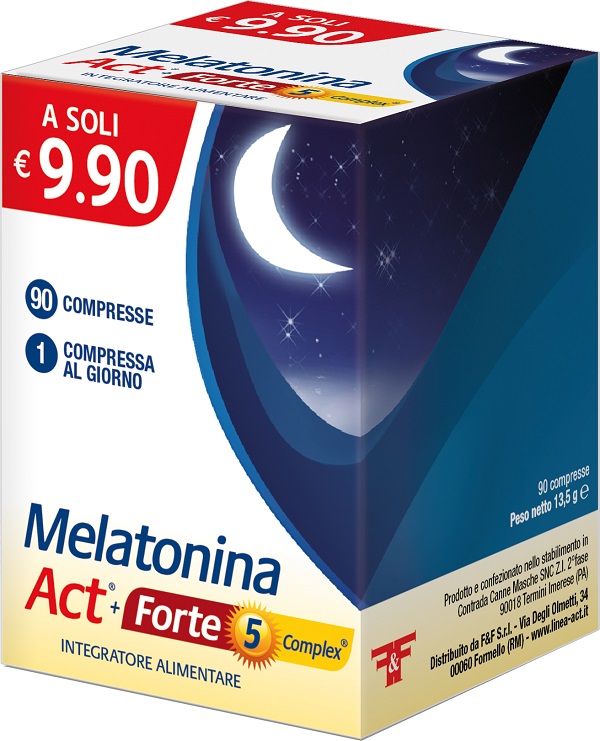 MELATONINA ACT+FORTE 5 COMPLEX 90 COMPRESSE - Farmacia Artemisia di Montecuollo Dott. Angelo snc