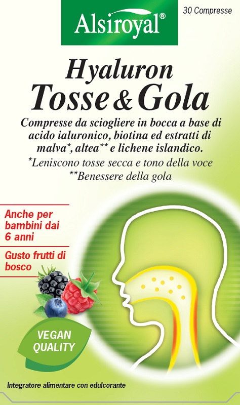 HYALURON TOSSE & GOLA 30 COMPRESSE N - Farmacia Artemisia di Montecuollo Dott. Angelo snc