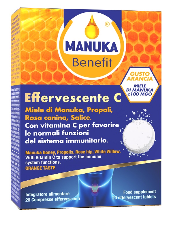 MANUKA BENEFIT EFFERVESCENTE C 20 COMPRESSE - Farmacia Artemisia di Montecuollo Dott. Angelo snc