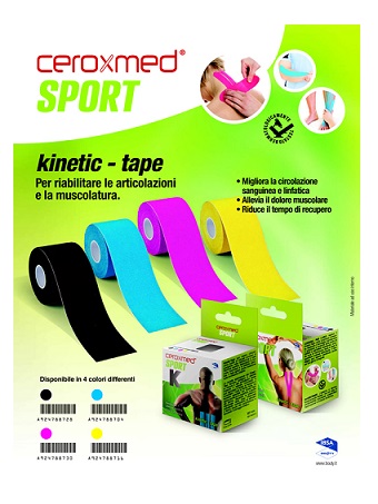 CEROXMED SPORT KINETIC TAPE BLU 1 PEZZO - Farmacia Artemisia di Montecuollo Dott. Angelo snc